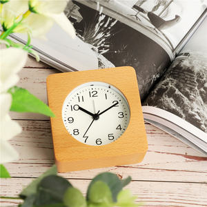 ضوء الخشب نمط تصميم طبيعي صغير الحجم المنبه مع الخشب المصنوع - Product Image 4