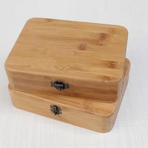 Caja de Almacenamiento de Madera Rectangular de 1.8 kg, Organizador de Escritorio Cubierto con Mecanismo de Cierre - Product Image 1