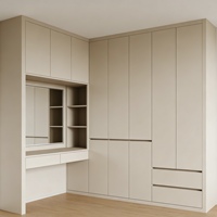 Armoire de chambre autoportante moderne, meuble en bois sur mesure haut de gamme et durable avec grand espace de rangement et garantie de 5 ans