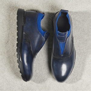 Nuove Scarpe Sportive da Passeggio per <span class=keywords><strong>Uomo</strong></span>, Sneakers in Vera Pelle Leggere, Scarpe Casual Slip-on, Sneakers da <span class=keywords><strong>Uomo</strong></span> - Product Image 2