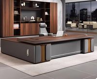 Set di Sedia e Scrivania Direzionale Moderna di Lusso, Mobili per Ufficio Commerciale di Alta Qualità per Manager e Dirigenti