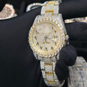 Montres de luxe automatiques Hip Hop avec diamants VVS1, montre Moissanite Iced Out pour hommes avec boîte - Product Image 3