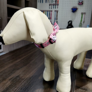 <span class=keywords><strong>Collar</strong></span> para Perro o Gato con Lazo, Diseño Personalizado con Logotipo, Lindo, Rosa, Suave, Duradero, de Poliéster y Nailon, con Estampado de Moño, Accesorios para Mascotas - Product Image 5