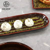 Vaisselle en céramique moderne en gros, assiettes à sushi, à dessert, à dîner, de 10/12 pouces, pour la restauration, vaisselle de table pour restaurant commercial