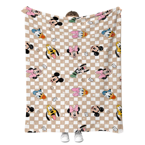 Couverture en peluche de haute qualité, super douce et confortable, avec impression de souris mignonne de dessin animé, cadeaux pour enfants, bébés, couverture de lit personnalisée - Product Image 2