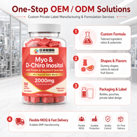 Gummies Myo & D-Chiro Inositol 2000mg Folate Vitamine D 40:1 OEM Personnalisé Marque Privée Qualité Supplémentaire Usine Propre