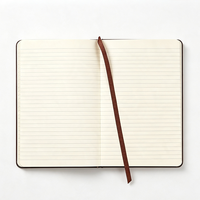 Cuaderno de Cuero PU Marrón Vintage 2026 con Banda Elástica, Tapa Dura, Páginas Rayadas, para Negocios, Oficina, Escritura, Regalo Personalizado