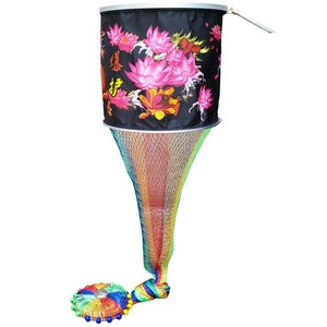 Red de pesca portátil de nailon floral con forma de cesta para la protección de la pesca - Product Image 4