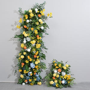 M-FRB024 High Quality silk flower <b>arch</b> decoration luxury wedding <b>arch</b> flower faux flower fabric <b>arch</b> <b>for</b> event arrangements - Product Image 3