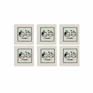 ป้ายยี่ห้อแบบไม่ทอ สีสันสดใส เป็นมิตรกับสิ่งแวดล้อม สามารถซักได้ สำหรับเสื้อผ้า รองเท้า และกระเป๋า - Product Image 1