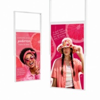 Affichage numérique suspendu double face pour hall d'hôtel, centre commercial et signalétique intérieure