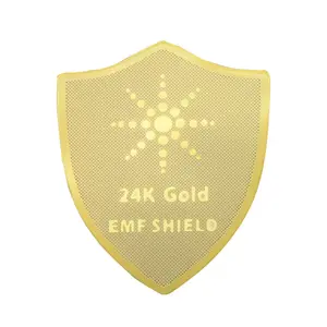Negative Ion Energy emf protection golden quantum shield 24k anti radiation sticker for mobile phone