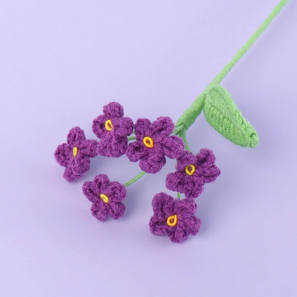 Finished 6 forget-me-not bouquet (dark purple)
