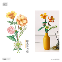 LOZ 547 pcs Create Expert Icons Flower Bouquet Toy Bricks Romantic Kit Friends decoration Assembly Building Block for kids
