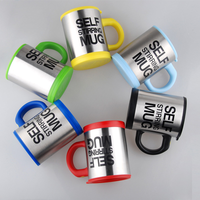 Verres intelligents Tasse à brassage automatique chaude Tasses en plastique en acier inoxydable avec couvercles Tasses à café de bureau Style américain 1 pièces