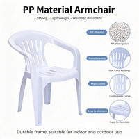 Chaise de jardin en plastique de qualité supérieure, chaise en plastique PP bon marché, chaise en plastique à dossier bas, fauteuil empilable