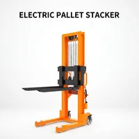 Gerbeur manuel MIDE MIDE1.6 1 tonne, hauteur de levage 3m, batterie plomb-acide, pneus pleins, propulsion arrière, déplaceur latéral électrique, mobile