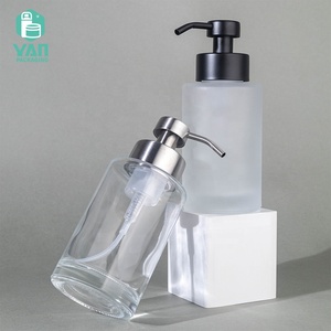 Confezione da 2 bottiglie in plastica da 250 ml, dispenser per lozioni quadrate ricaricabili per sapone liquido per le mani, shampoo e a prova di perdite