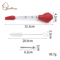 4 pièces dinde Baster ensemble résistant à la chaleur de qualité alimentaire Silicone dinde Baster pour la cuisson et la maison cuisson outil de cuisine