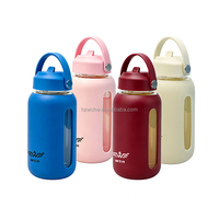 Wecan 2026, Taza de Café de Doble Pared de Vidrio Borosilicato de Alta Calidad, Estilo Americano, 800ml/600ml, con Funda de Silicona