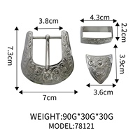 Boucle de ceinture en alliage de zinc de luxe en gros, logo personnalisé, argent antique, gravure 3D, motif floral en relief, boucle à ardillon, boucles de cowboy western