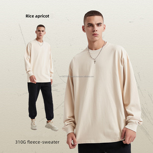 Camiseta de manga larga personalizada para hombre, ropa de calle vintage de gran tamaño con impresión de pegatina de transferencia de calor personalizada, 100% algodón - Product Image 1