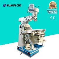 Fraiseuse verticale manuelle économique Hua Hai 5H (X6332) avec broche conique NT40, usage moyen, 66-4540 tr/min, 380V/220V