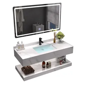 AYZ015-60ห้องน้ำชุดโต๊ะเครื่องแป้งเฟอร์นิเจอร์ผู้ผลิตจีน Muebles คลาสสิกโต๊ะเครื่องแป้งห้องน้ำที่มีอ่างล้างจาน