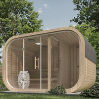 Sauna extérieur classique moderne de luxe avec construction en bois massif, chauffage électrique, taille personnalisable et garantie d'un an