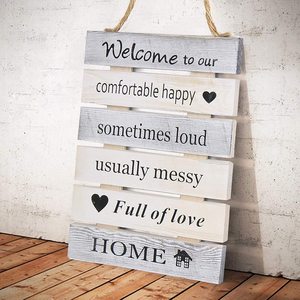 Legno massello antico stampa su <span class=keywords><strong>2</strong></span> lati ispiratore della famiglia cucina fattoria decorazione della parete arte logo - Product Image 5