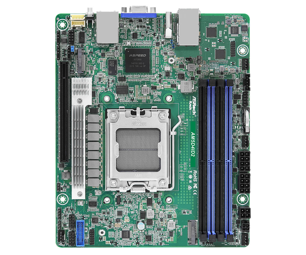 ASRock Rack MB AM5D4ID2 Mini-ITX Motherboard for EPYC 4004/Ryzen