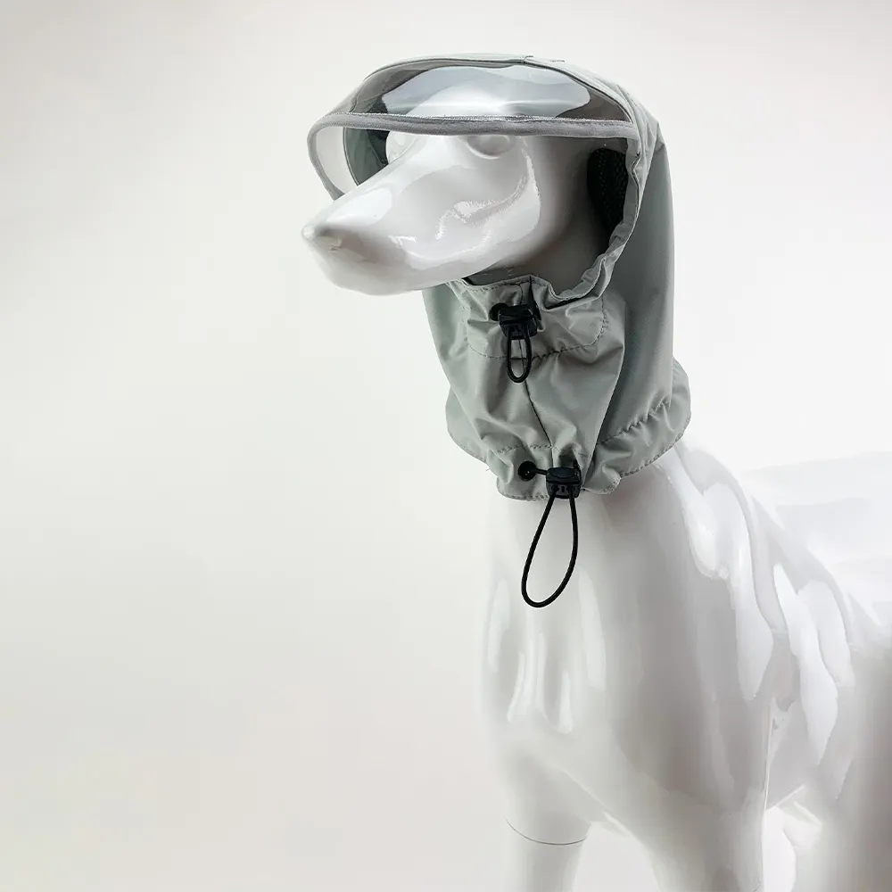 Qiqu Pet Supplies Custom New Designer Waterproof Snood pet Hat Dog Snood Waterproof Snood with the Visor Dog Hat for Dogs