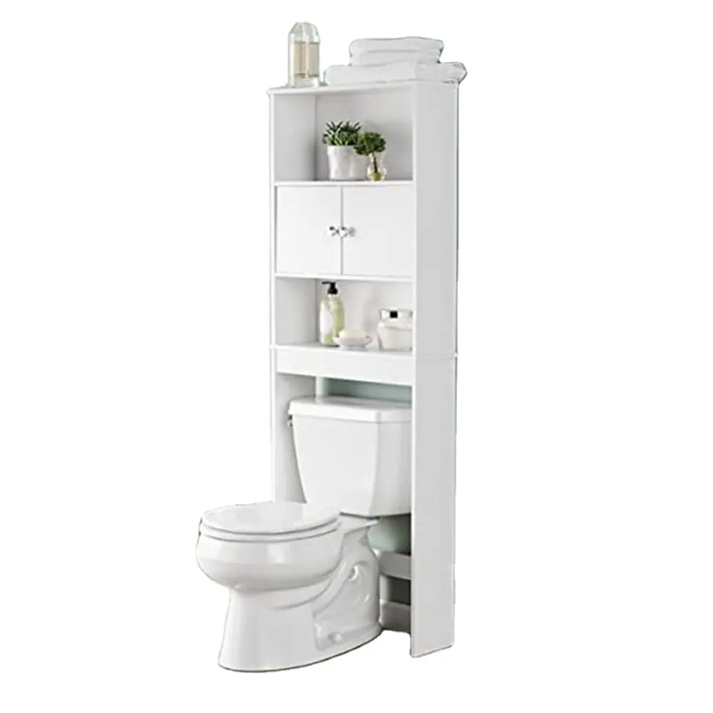Caoxian Hi Home Bathroom Storage Over The Toilet Space Saver with 3 Fixed Shelves