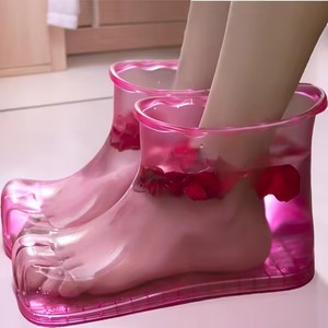 Women Foot Soak <b>Bath</b> Therapy Massage Shoes Ankle Boots Sole Relaxation Home Feet Care Hot Water Neutral Foot Soak - Product Image 6