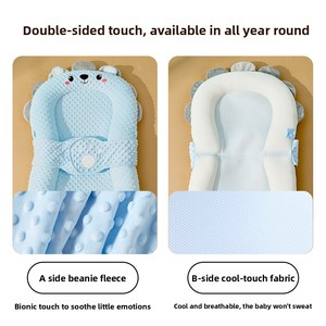 Wholesale Folding Baby <b>Nest</b> Bed Portable Newborn Lounger Travel Toys Breathable Gym Play Mat <b>Sleeping</b> Bedding Set Anti-Startling - Product Image 3