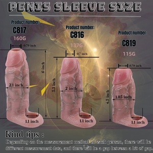 Gerçekçi Hollow <span class=keywords><strong>Penis</strong></span> kol büyütme kalın yumuşak silikon horoz halka kol 6-4.5 inç <span class=keywords><strong>Penis</strong></span> büyütücü kılıf arttırıcı erkekler için - Product Image 5