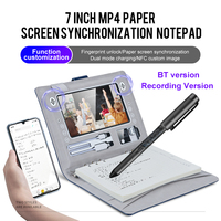 Bloc-notes intelligent personnalisé pour événements festifs, avec chargeur, stylo intelligent, bloc-notes A5, agenda avec lecteur vidéo USB 7 pouces