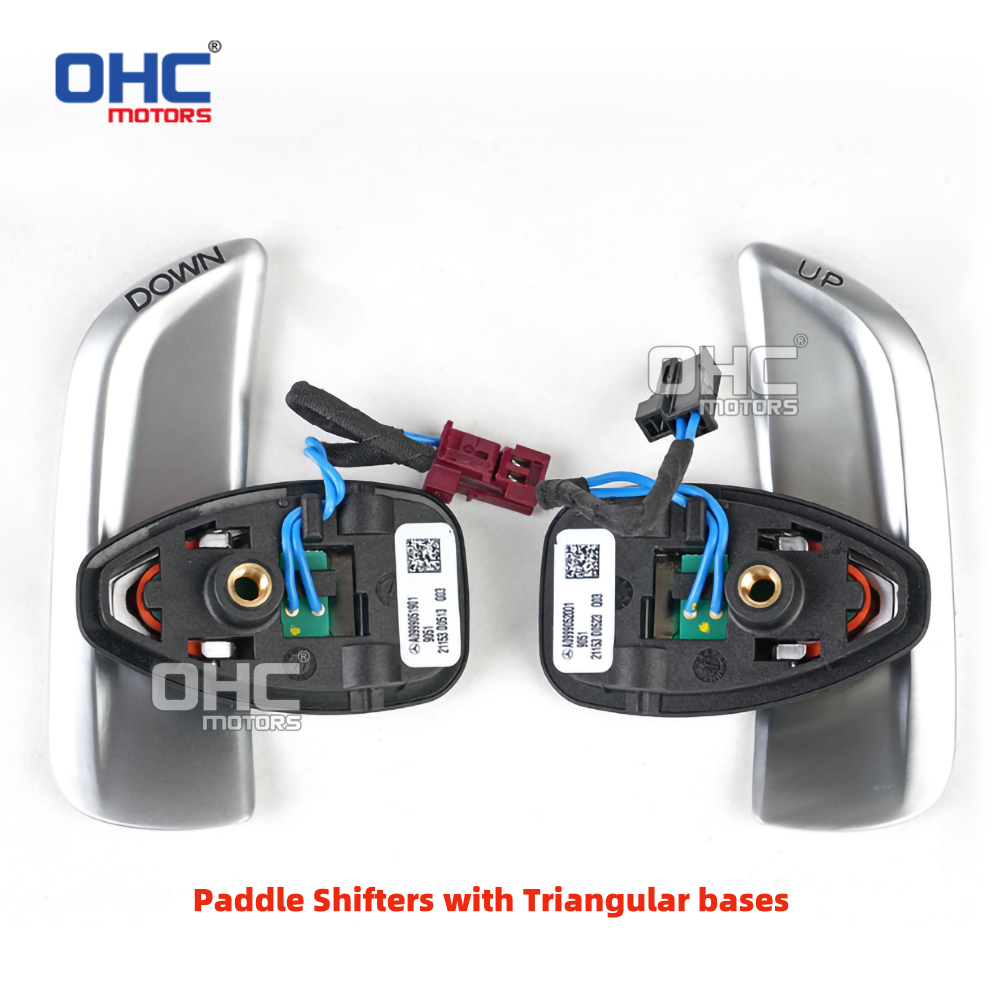 Silver Paddle Shifters; avec des bases triangulaires