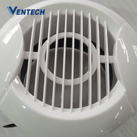 Diffuseur de plafond rond moderne en plastique VDV-A7 pour système de ventilation d'air de retour CVC