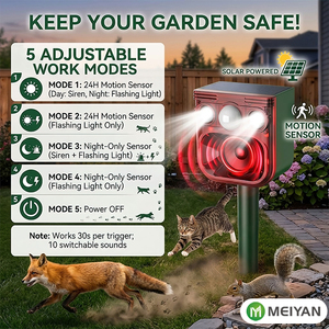 Répulsif Solaire IP55 pour Animaux, Extérieur, Étanche, Modes Intelligent Jour/Nuit, Ultrasonique, Anti-<span class=keywords><strong>Oiseaux</strong></span>, Moule Exclusif - Product Image 4