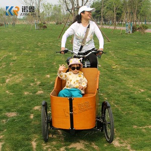 Triciclo Eléctrico <span class=keywords><strong>Familiar</strong></span> de 250W con Motor Central, Caja de Madera y Asiento para Niños, Diseño para Uso Diario Urbano en Europa - Product Image 3