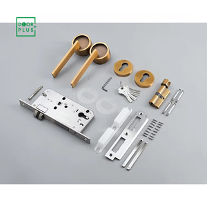 Doorplus 사용자 정의 보안 도어 잠금 시스템 어린이 보안 나무 문 잠금 장치 하드 전쟁 금속 레버 핸들 욕실 도어 잠금 - Product Image 4