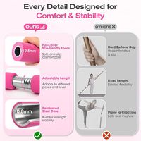 Bâton de yoga LXY-N10238, bâton de mobilité en acier pour l'étirement, la flexibilité et l'équilibre, la physiothérapie et la correction de la posture