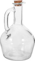 Bouteille distributrice d'huile en verre de 430 ml avec bouchon en liège, grand verseur pour vinaigre, sauce soja, sauce shoyu, sirop, huile d'olive, salade