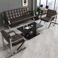 Canapé de salle d'attente K Office pour petit appartement, salon de coiffure, salon de beauté, et autres espaces de repos et d'attente, avec chaises de salon