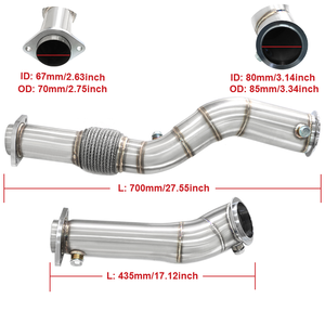 Tubo de Escape de Acero Inoxidable 304 para <span class=keywords><strong>BMW</strong></span> 2019-2024 S58 <span class=keywords><strong>M3</strong></span> M4 G80 G82 G83 G87 S58 3.0T - Product Image 5