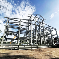 Edificio Prefabricado Moderno de Estructura de Acero Ligero Galvanizado, la Fábrica Ofrece Materias Primas para Edificios de Estructura de Acero