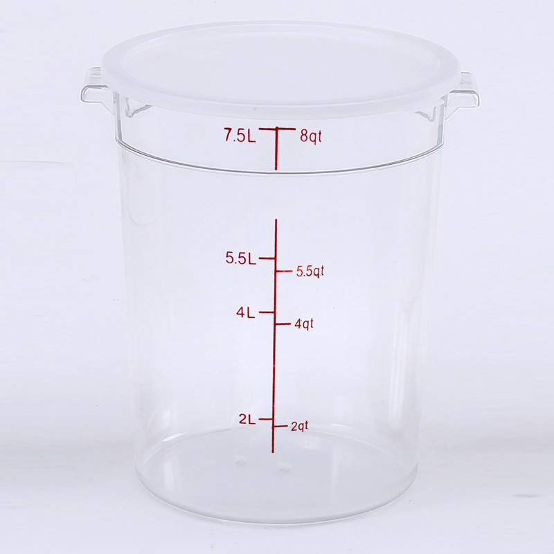 Contenedor redondo de 7.6L, 252*276mm