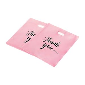 Sac à provisions en plastique pliable avec logo personnalisé OEM vente en gros directement de l'usine sac de transport réutilisable avec poignée découpée fourniture - Product Image 2