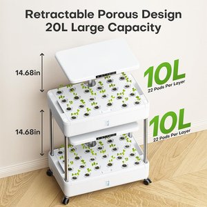 Sistema de Cultivo Vertical con Estantes de Múltiples Niveles y Panel LED para Plántulas de Interior, Microgreens y Agricultura Vertical - Product Image 5